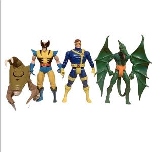 4 X-Men Figures, Brood, Wolverine, Cyclops, Sauron